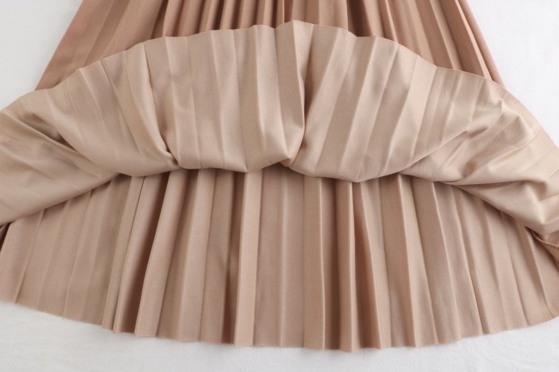 REALEFT – jupe plissée mi-longue avec ceinture pour femme, taille haute, minimaliste, élégante, pour le bureau, nouvelle collection printemps été 2021