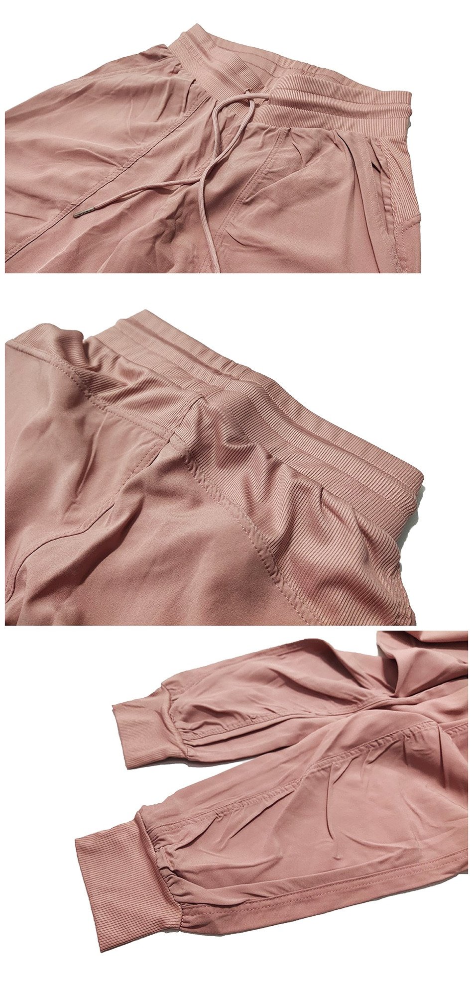 Pantalon de survêtement avec deux poches et serrage à cordon pour femme,vêtement de sport athlétique en tissu à séchage rapide, idéal pour le jogging, la gym, le fitness et autres exercices,