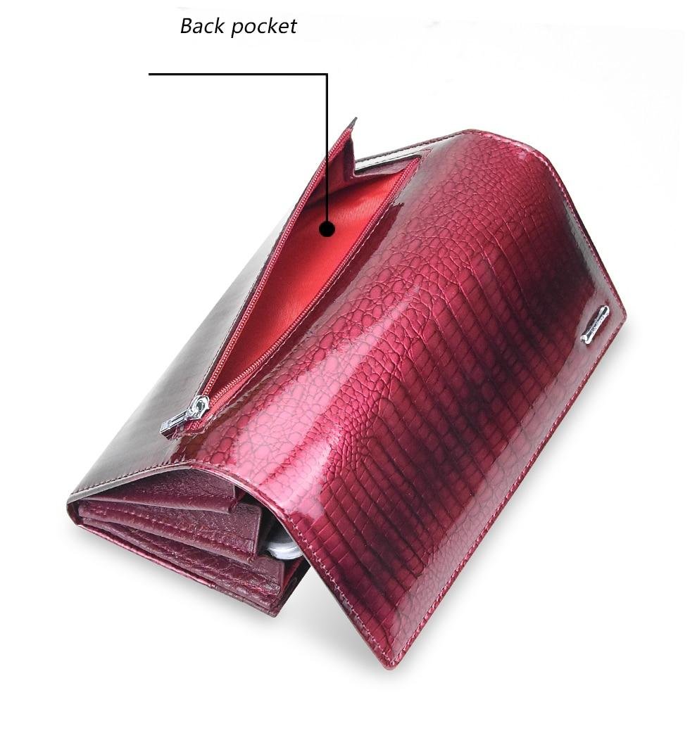 DICIHAYA – portefeuille en cuir véritable pour femmes, pochette Design rouge, porte-monnaie Crocodile