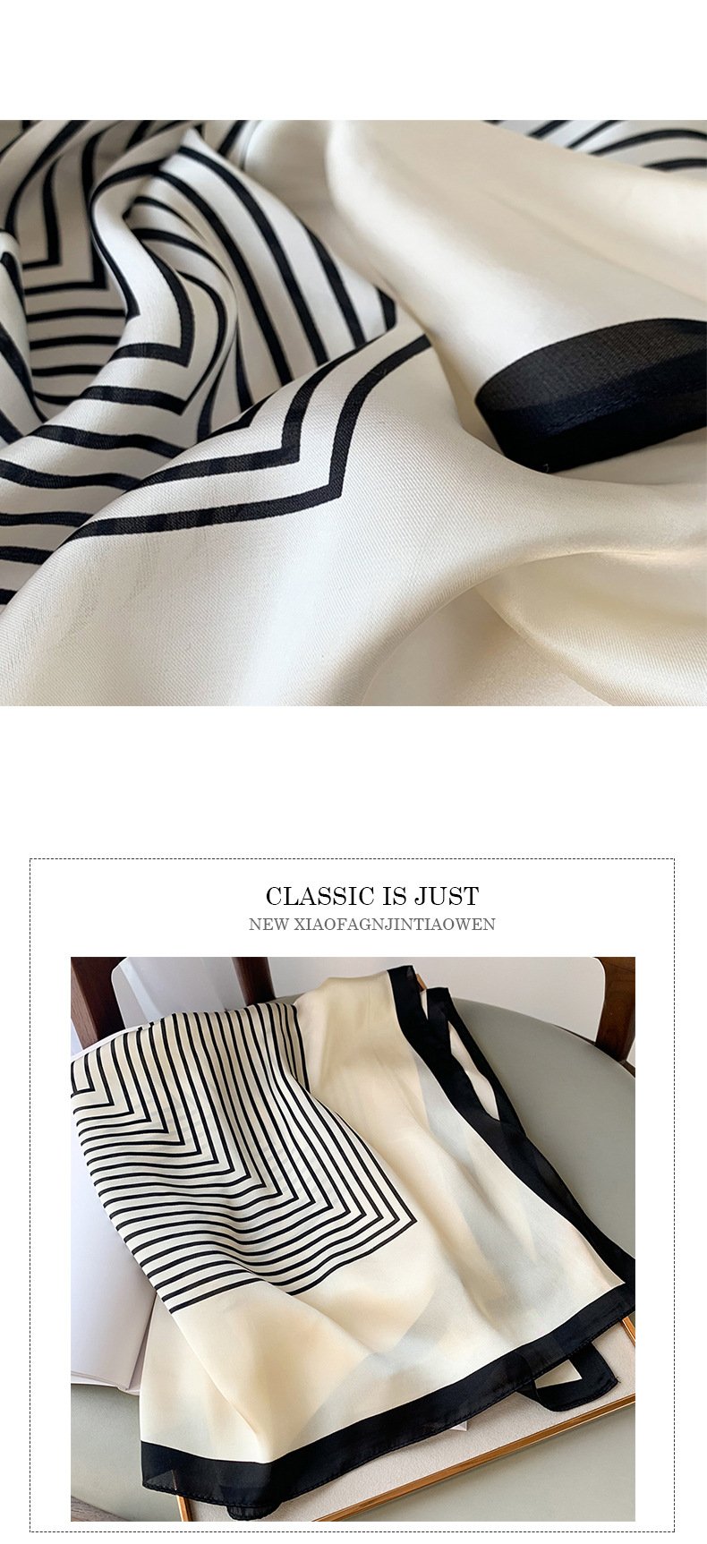 Foulard carré en soie pour femmes, marque de luxe, châles et enveloppes, mode bureau, petit cheveux, Foulard, 70x70cm, été 2021