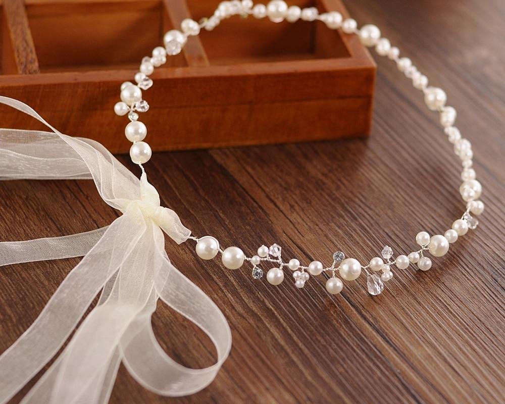 YouLaPan SH03 – ceintures de mariée en cristal doré argenté, fines, faites à la main, avec perles, accessoires pour robe de mariée