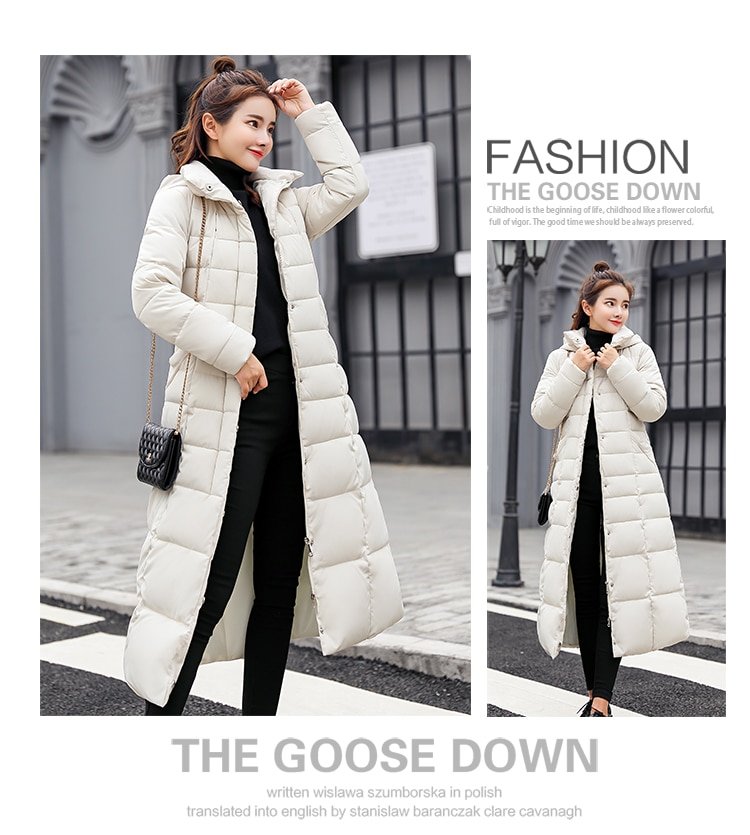 Veste chaude et épaisse pour femme, manteau long avec col en fourrure de renard, ceinture à nœud, à la mode, nouvelle collection hiver 2021