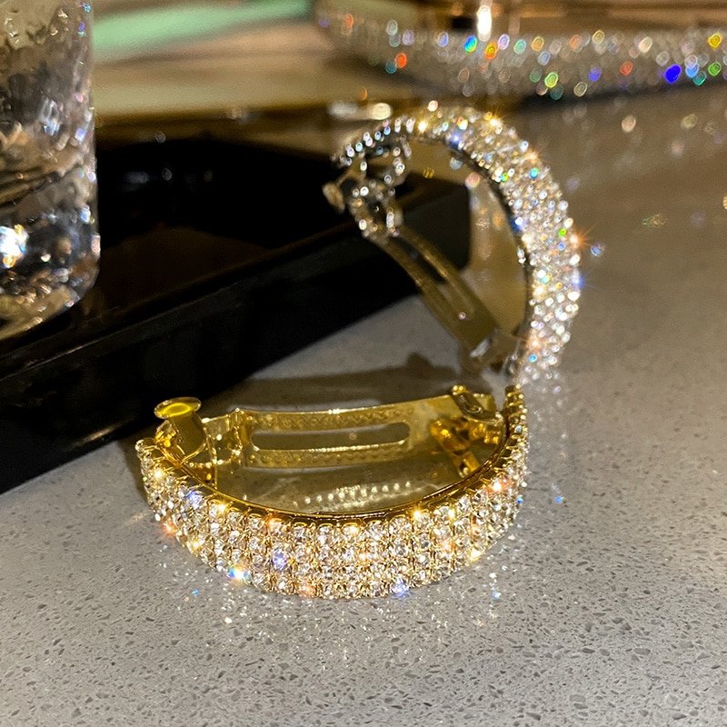 Barrette à cheveux en cristal pour femmes, pince à cheveux avec strass, cadeau, queue de cheval, boucle, accessoires, nouveauté 2021