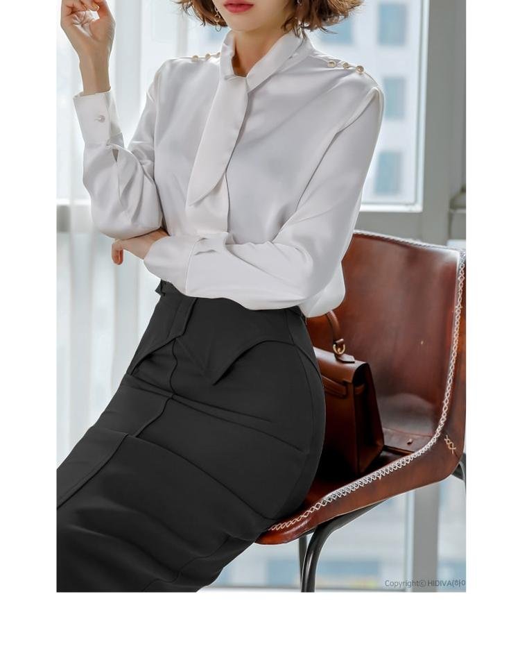 H han queen – jupe crayon taille haute pour femme, tenue élégante, fourreau, pour le bureau, style décontracté, nouvelle collection 2021