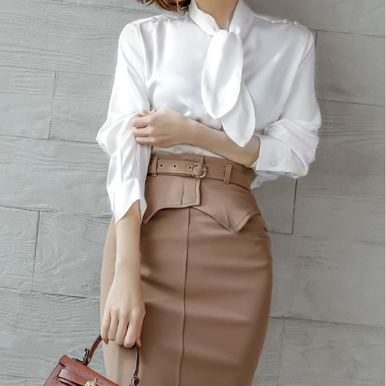 H han queen – jupe crayon taille haute pour femmes, tenue élégante, fourreau, moulante, pour bureau, décontractée, été, 2020