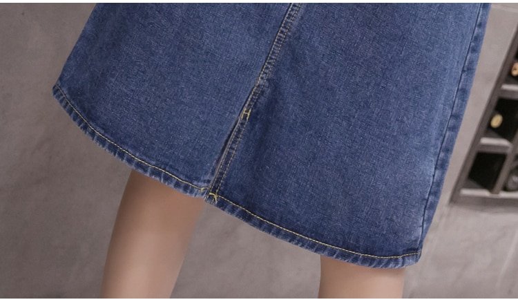Jielur – Jupe en jean pour femmes, tenue d'été, jeune, Chic, Harajuku, en Denim, nouveauté, loisirs de rue, taille haute, ligne A, bleu