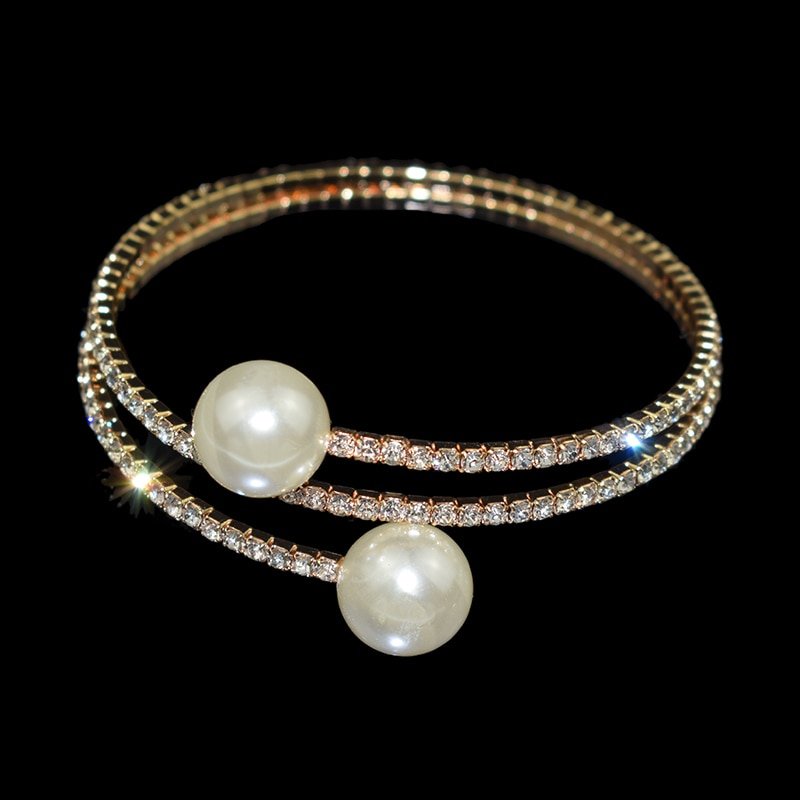 Bracelets tendance en strass plaqué argent, bijoux en perles de cristal pour femmes, cadeaux, 2021