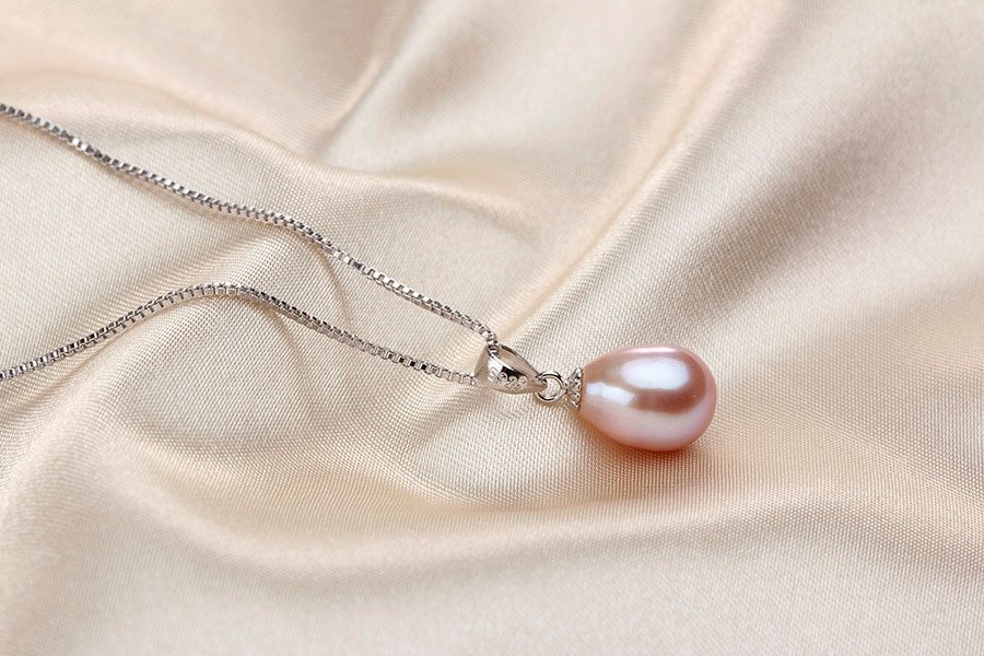 AAAA – collier en argent Sterling 925 avec pendentif en perles d'eau douce, petite taille, 8 à 9mm, bijoux naturels, pour femmes, vente en gros
