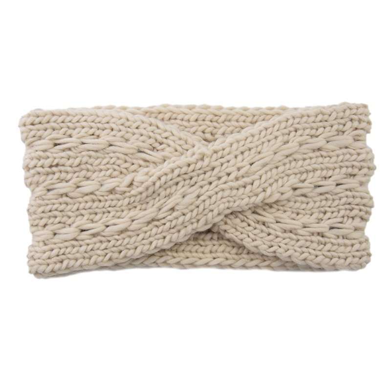 Bandeau tricoté large pour femme, Turban, nœud, accessoires pour cheveux, doux, en tricot, hiver