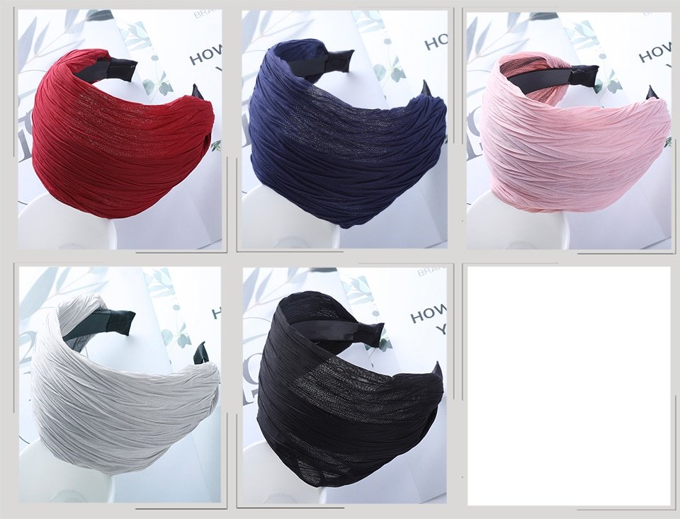 AWAYTR – bandeau large pour femmes et filles, Turban élastique solide, cerceau de tête, accessoires pour cheveux, coiffure