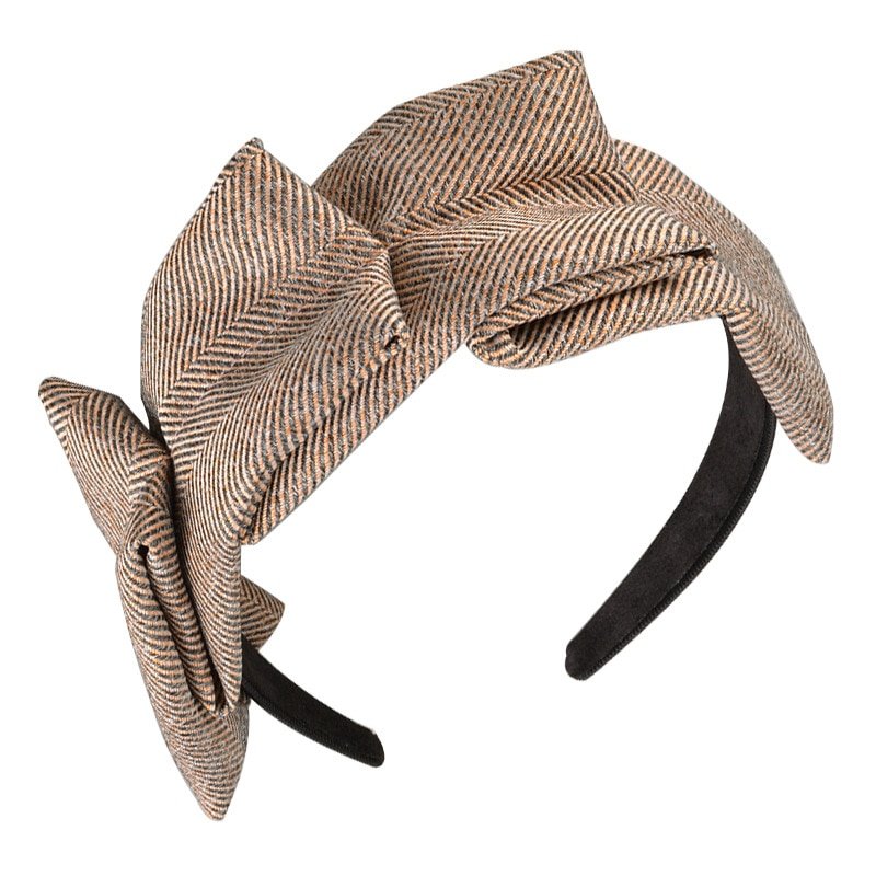 Lystrfac – bandeau en tissu à carreaux pour femmes et filles, antidérapant, accessoires de cheveux, cerceau, mode automne hiver