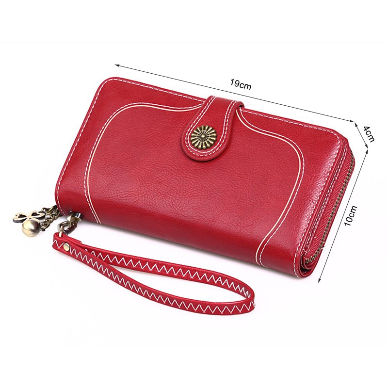 Lozenge – sac à main en cuir PU pour femmes, portefeuille Long, grande capacité, pochette à fermeture éclair, porte-cartes