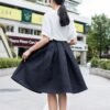 Jupe midi vintage, taille haute, mode américaine – Image 5