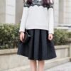 Jupe midi vintage, taille haute, mode américaine – Image 2