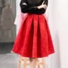 Jupe midi vintage, taille haute, mode américaine
