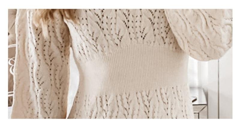 S.FLAVOR – robe pull longue en tricot Sexy pour femme, col en V, ajouré, Slim, couleur unie, vêtement de fête élégant, automne hiver