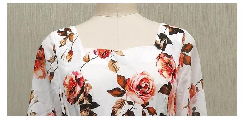 S.FLAVOR – robe à imprimé Floral Vintage pour femmes, décontractée, manches 3/4, ligne A, style Boho, élégante, soirée, été