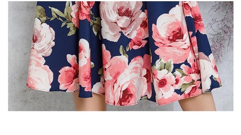 S.FLAVOR – robe mi-longue à imprimé Floral pour femmes, style Boho, col rond, Slim, ligne a, style bohème, Chic, été, 2022