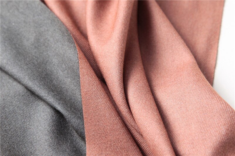 Écharpe Double face en cachemire pour femme, châle en Pashmina, chaud et doux, à la mode, tendance hiver 2022