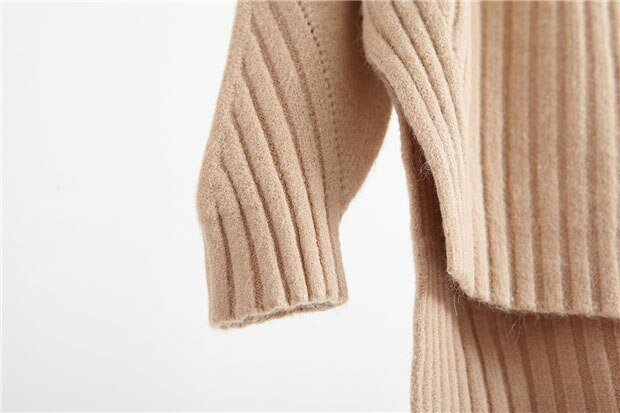 Bas tricoté à col mi-haut pour femme, couleur unie, mode automne et hiver