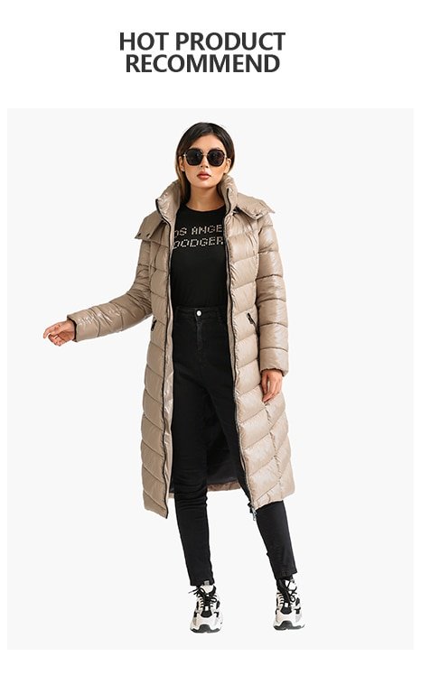 SANTELON – veste longue coupe-vent pour femme, parka épaisse, chaude, décontractée, avec ceinture, vêtements d'extérieur à capuche, hiver