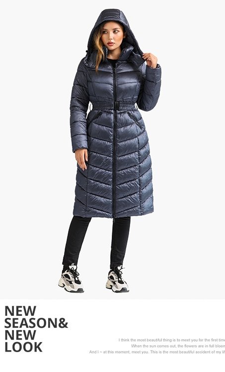 SANTELON – parka d'hiver coupe-vent à capuche longue pour femme, manteau épais et chaud, avec ceinture, vêtements d'extérieur à la mode