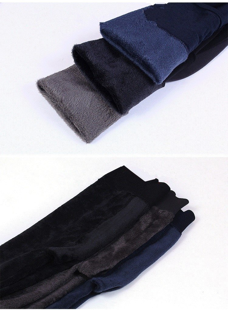 Leggings en velours pour femmes, taille haute, extensible, noir, couleur unie, hiver