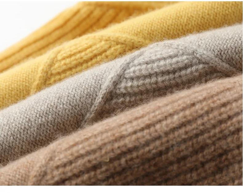Pull en laine tricoté à col haut pour femme, épais et chaud, à la mode, grande taille, nouvelle collection automne et hiver 2022
