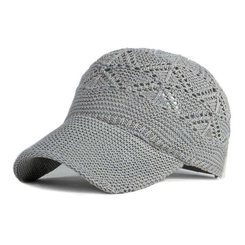 Casquette d'opérabilité creuse pour femme, chapeau en tricot respirant, chapeau de vacances en maille, casquette réglable, chapeau de soleil d'été