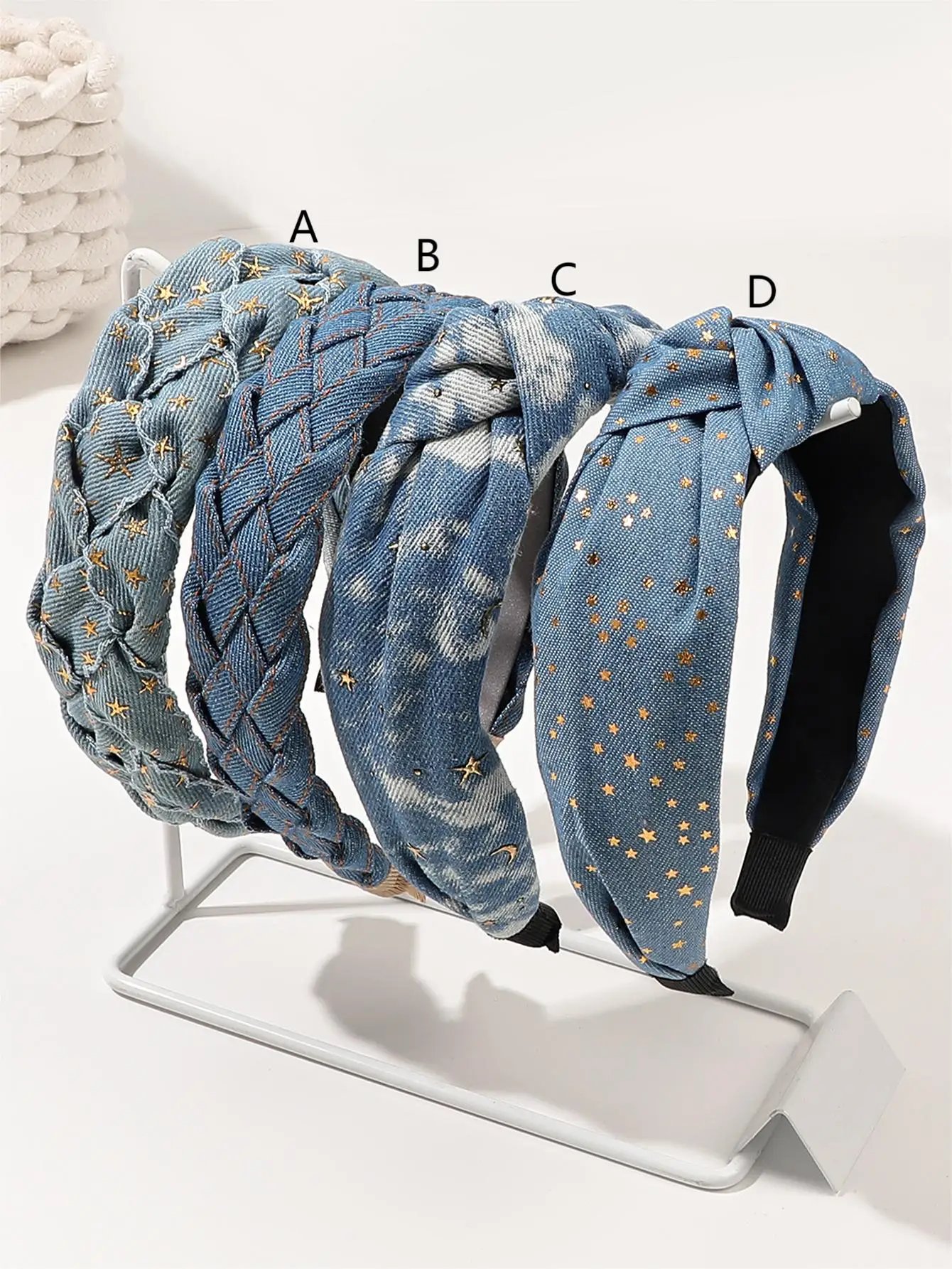 1Pcs Vintage Cowboy Non Slip Headbands Fashion for Women,Hairband for Hair Wide Top Knot Hair Hoops for Girls,Hair Accessories