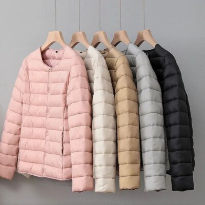 Veste manteau coupe-vent ultra léger en coton et duvet
